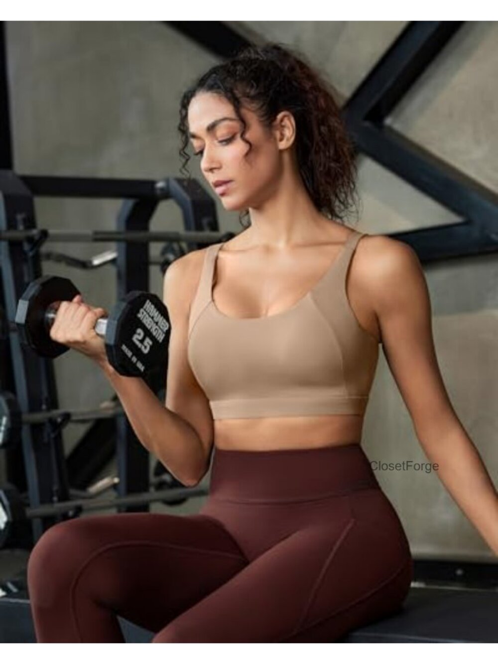 High Support Sports Bra with Molded Cups, Racerback, Wire Free, Pull-On - Picture 6 of 6